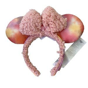Disney Parks Sherpa Tie Dye Minnie Mouse Ears Headband
